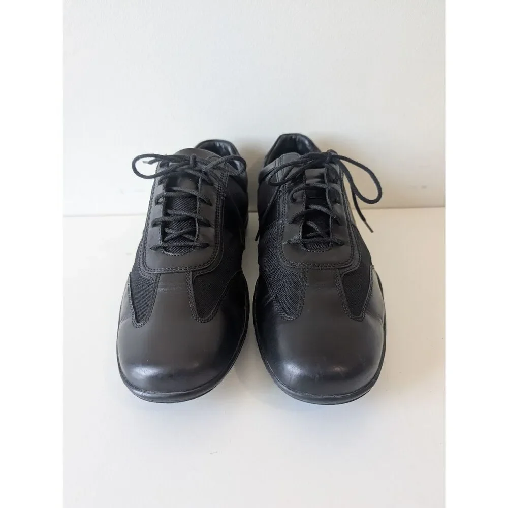 Geox Men's Uomo Black Leather Sneaker Men's Size 8